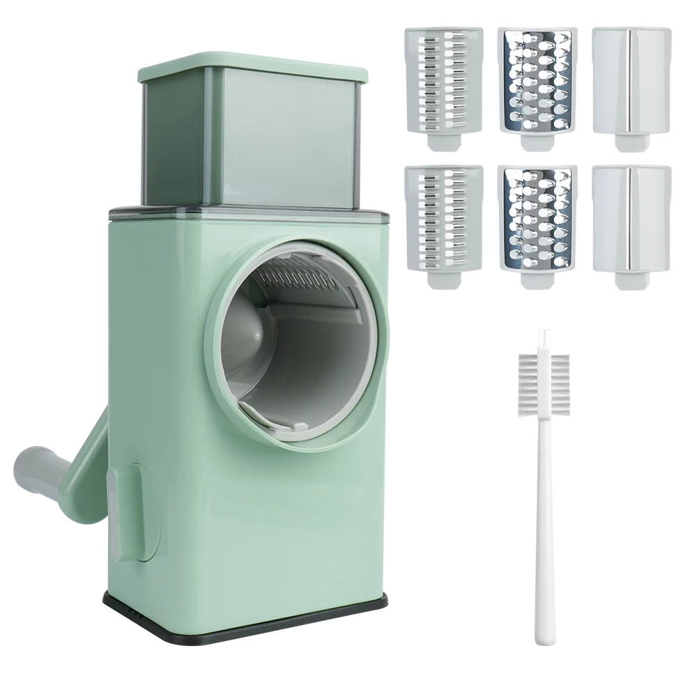 Kitchen 3 in 1 Manual Rotary Cheese Grater With Handle, Kitchen Vegetable Slicer, Chopper, Grinder, Rotary Slicer for Easy Clean