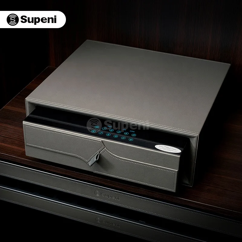 Supeni password electronic digital lock Wardrobe metal jewelry key leather safe box