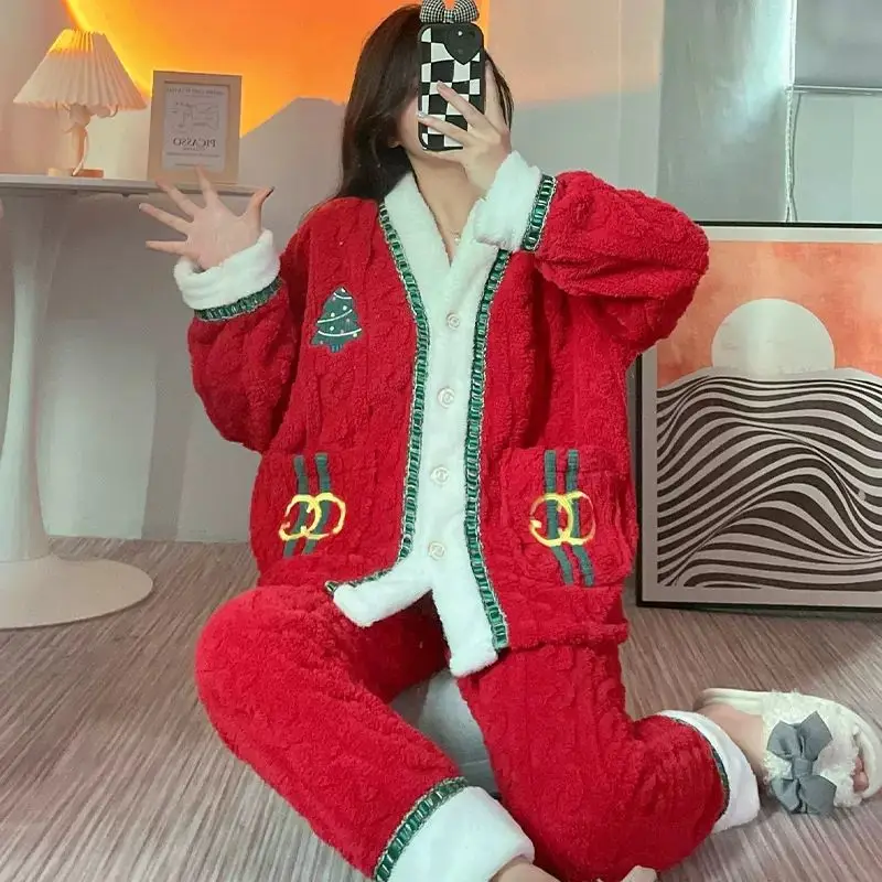 Wholesale Pjs family christmas onesie pajamas family 2022 xmas silk kids satin bamboo kurta matching winter set for women men