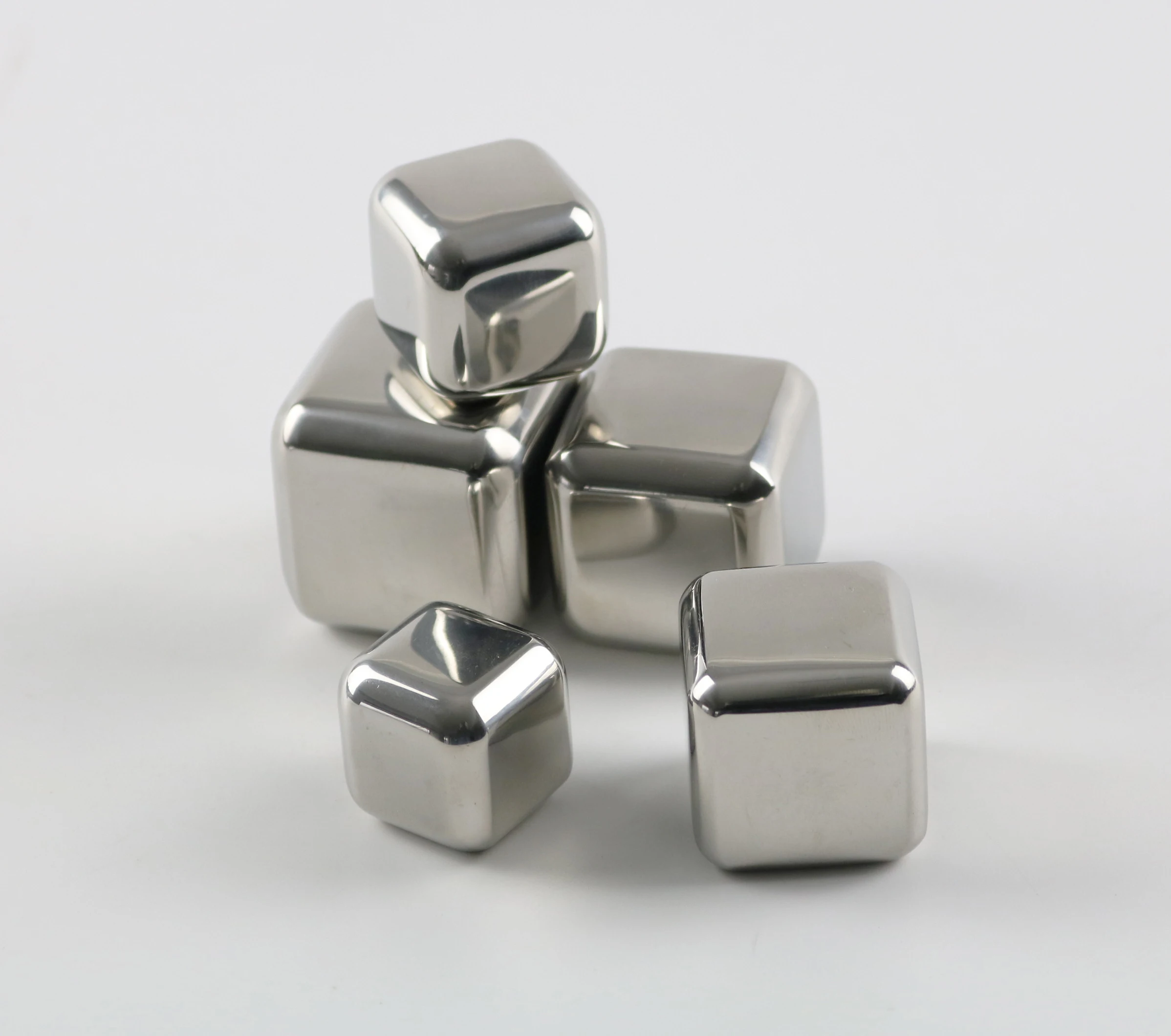 Stainless steel whiskey cool chiller luxury ice stone mirror polish ice cube pieces