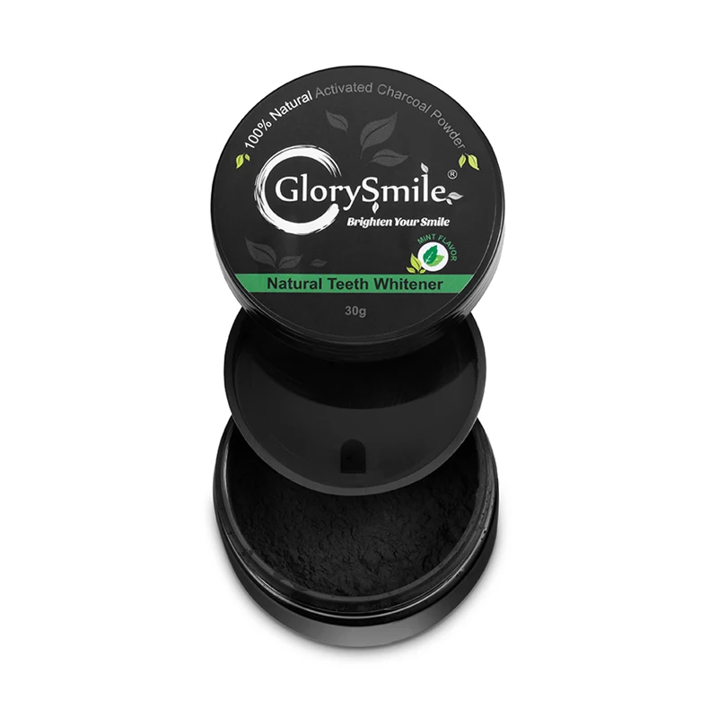 Glory Smile Mint Flavor Tooth Whitening Powder Organic Snow White Teeth Whitening Powder Activated Carbon Private Logo