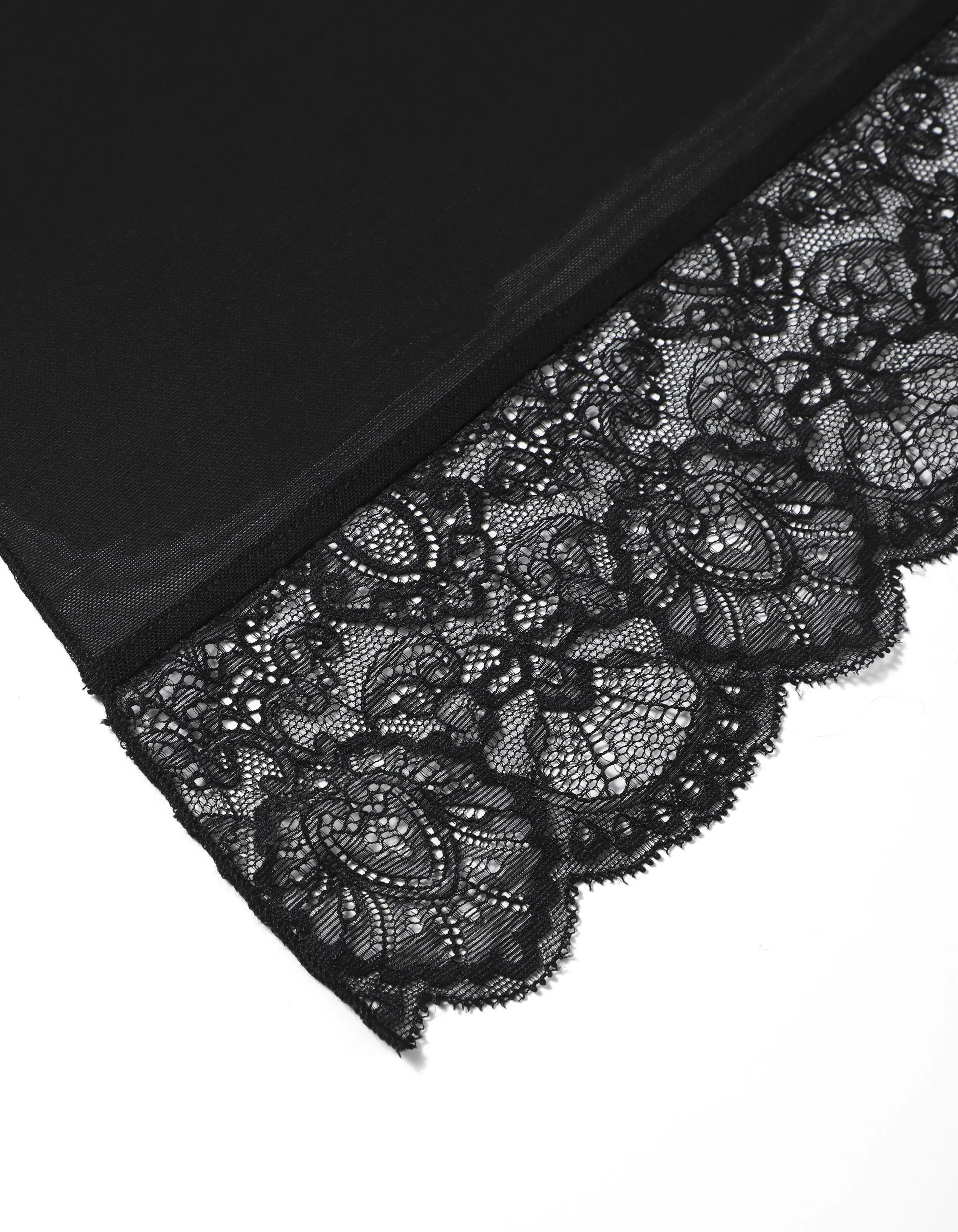 Sunspice Wholesale brand Fashion Plus Size Women Black Lace see through chemise back open dress sexy Lingerie Babydoll nighties