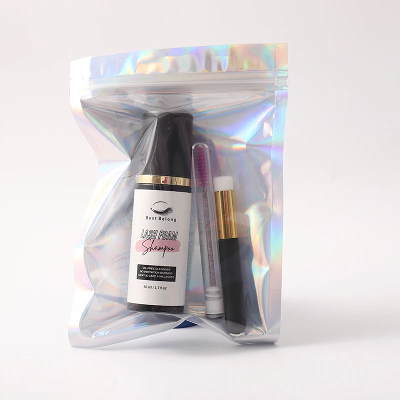 Vegan&Cruelty free Mink Lashes Training Kits Accessories Shampoo&Brush Eye Make Up Remover Foaming Cleanser Aftercare Lash Kit