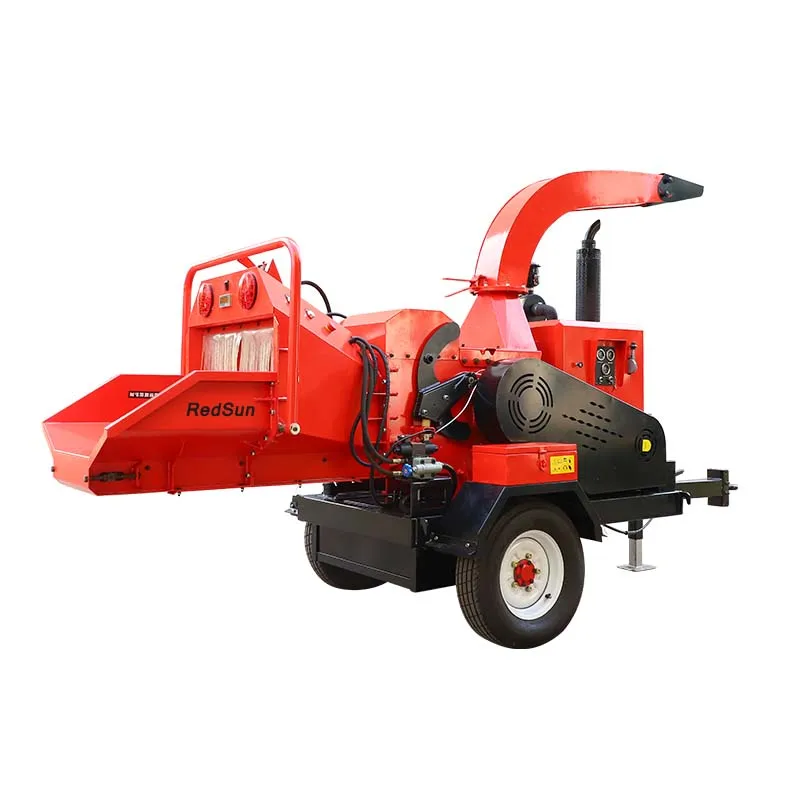 Big power Chipper Shredder with Quanchai 75HP Pressurized diesel engine with trailer