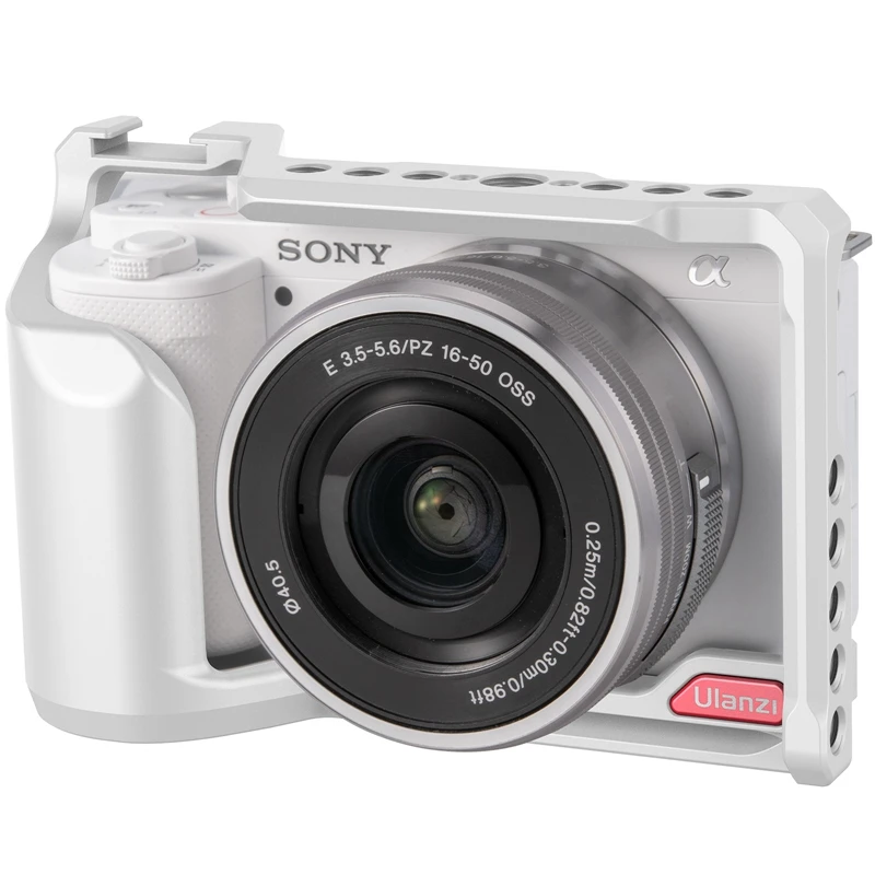 Ulanzi C-ZVE10 Metal protective rig camera cage kit for Sony ZV-E10 Camera White Color Camera Bracket