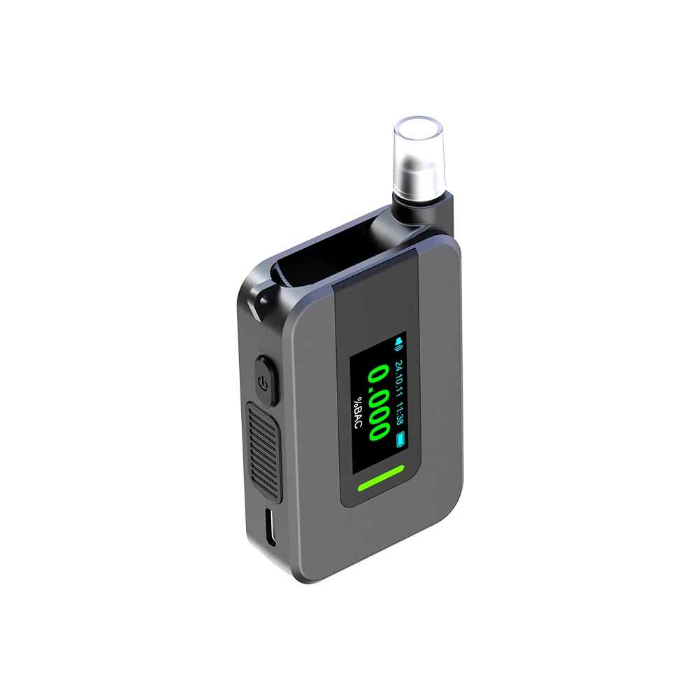 Customizable Mini alcohol tester with fuel cell sensor for fast detection, built-in lithium battery, color screen alcohol tester