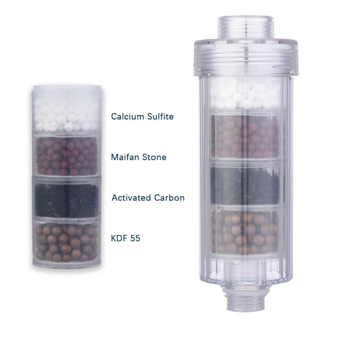 4 layer New Design Anti Lime Scale KDF Tourmaline Balls Spa Filtered Shower Head Water Filter