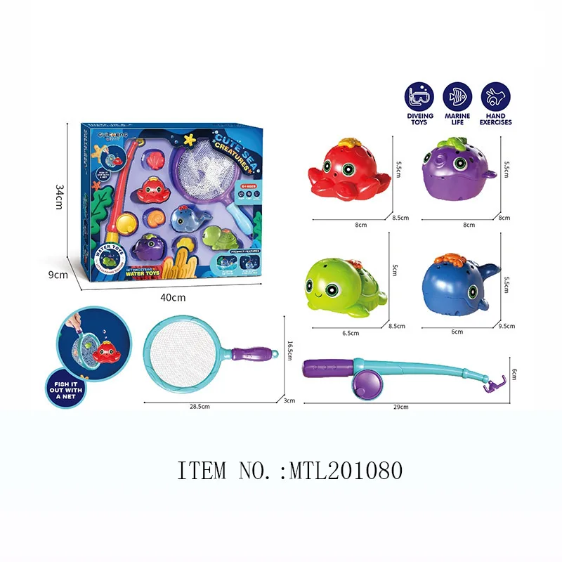 Outdoor Summer Swimming Pool Diving Games Toy Baby Pool Dive Toys Plastic Fishing Game Toys for Kids Play