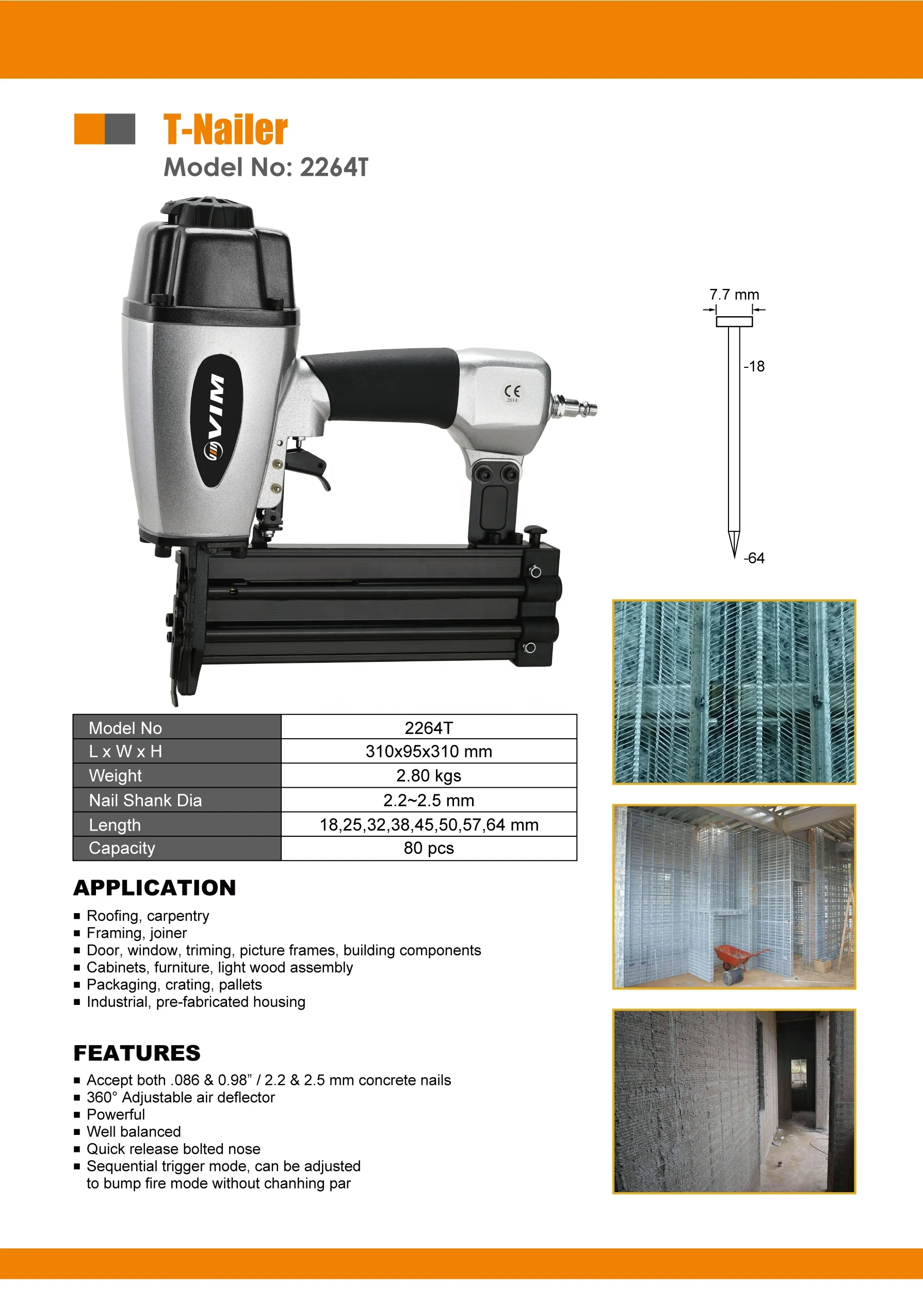 2264T Heavy Duty T Nailer