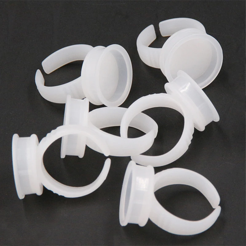 Lovbeauty Disposable Holder Rings  Finger Ink ring Pigments Holder Rings Cups For Permanent Makeup