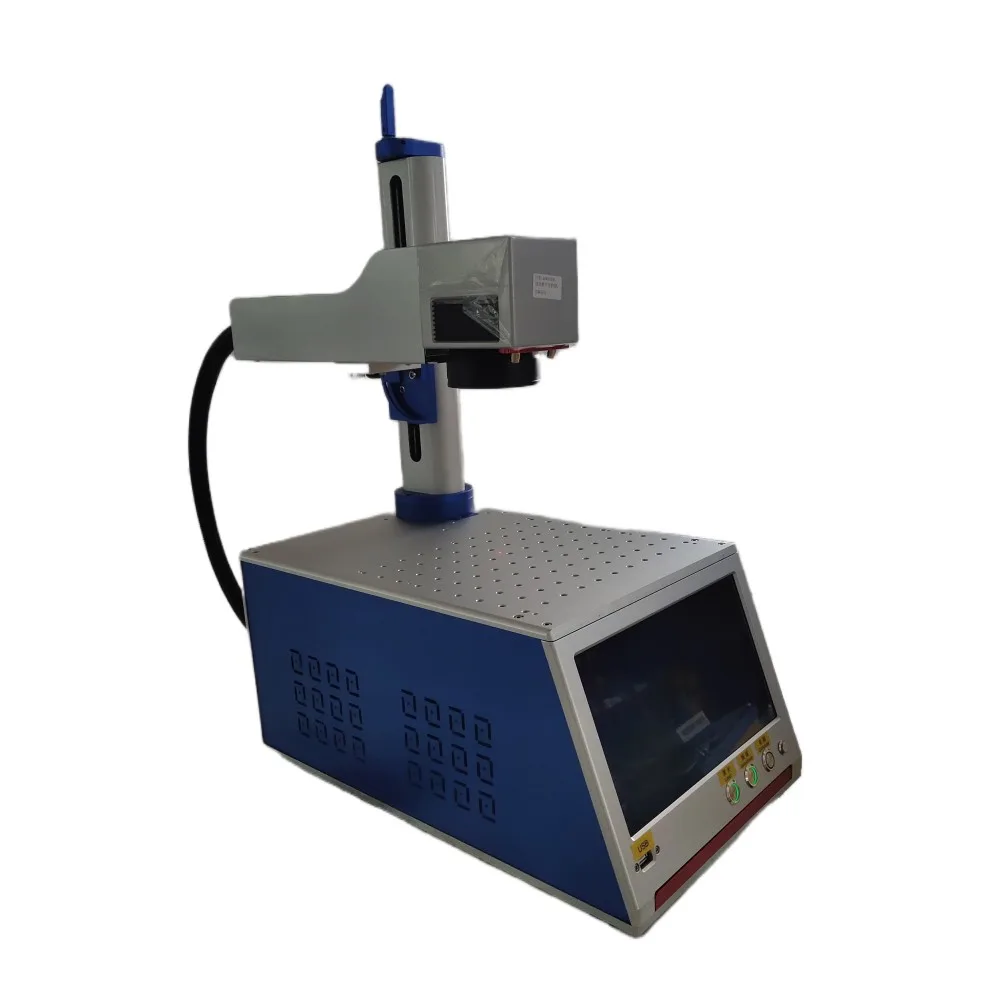 ZODO 20W 30W 50W smart laser marking machine Integrated with Computer for metal material