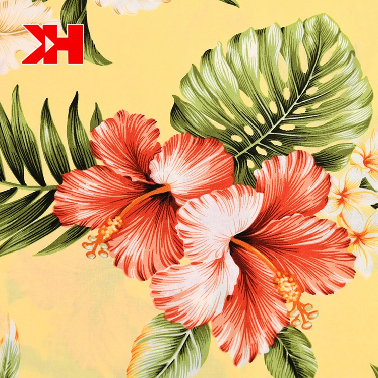 Kahn 2022 new design floral print organic cotton poplin fabric for garment