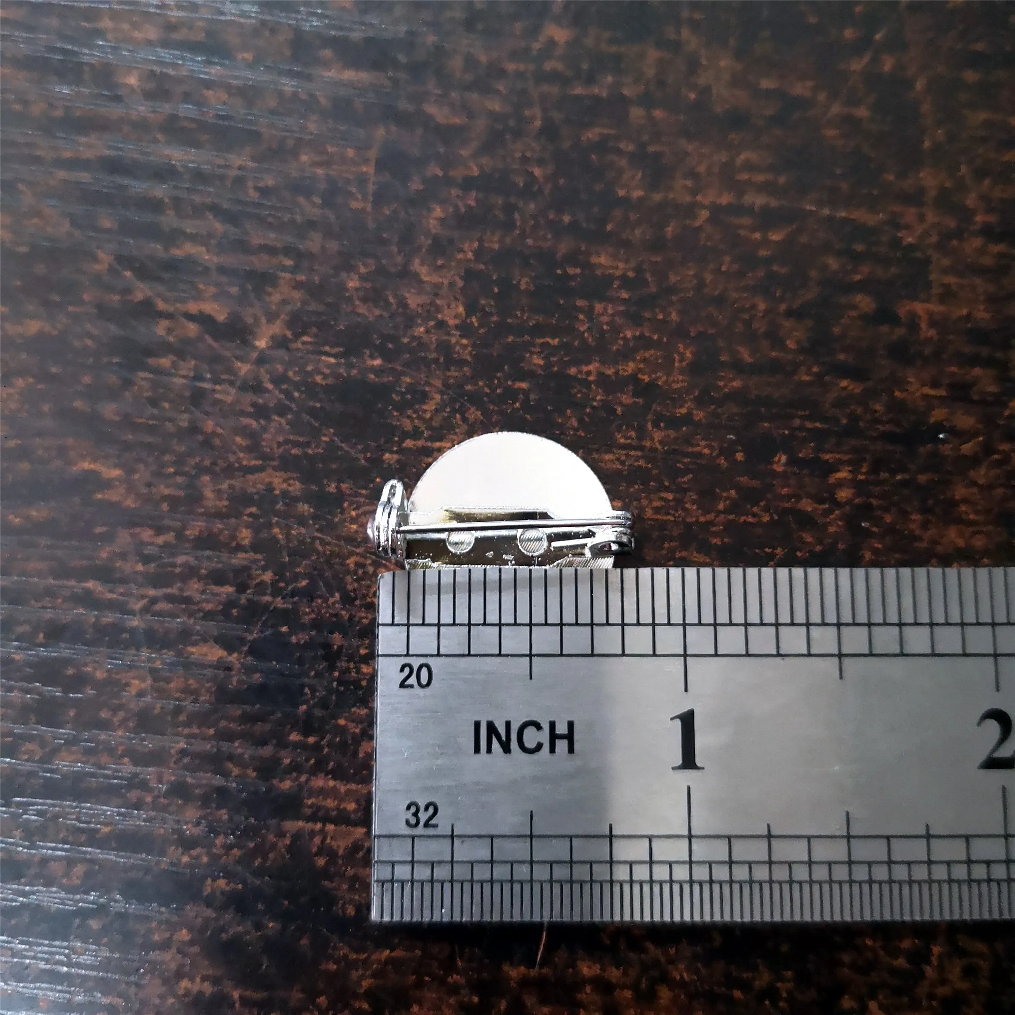 50pcs Rhodium Color 15 20 25 30 mm Round Brooch Base Cabochon Blanks Trays with Brooch Pins Cameo Cabochon Base Setting