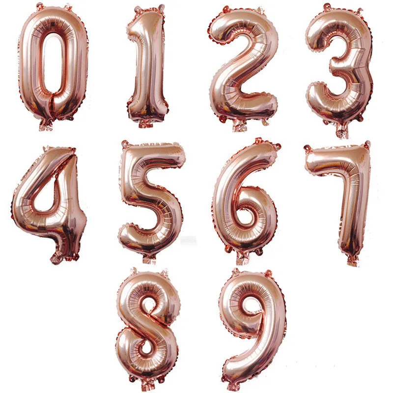 New Amazon Hot Sale Numbers 0-9 Birthday Party Decorations Helium Foil Mylar Big Number Balloon Digital 1
