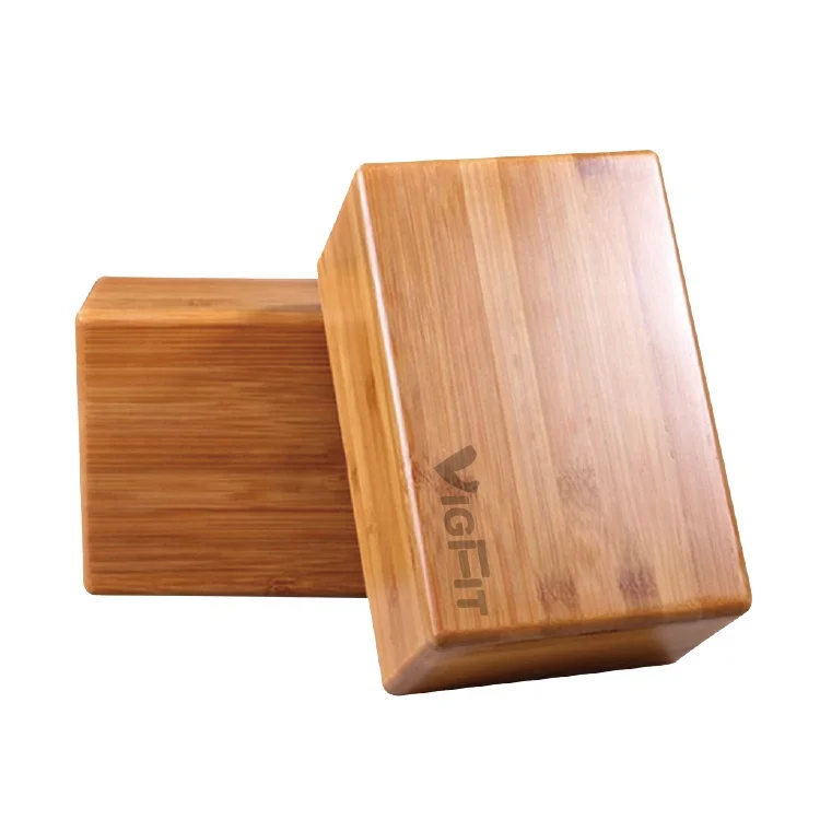 Wholesale Custom Logo Eco Friendly Non-Slip Fitness Gymnastics Training Natural Bamboo Yoga Block Brick