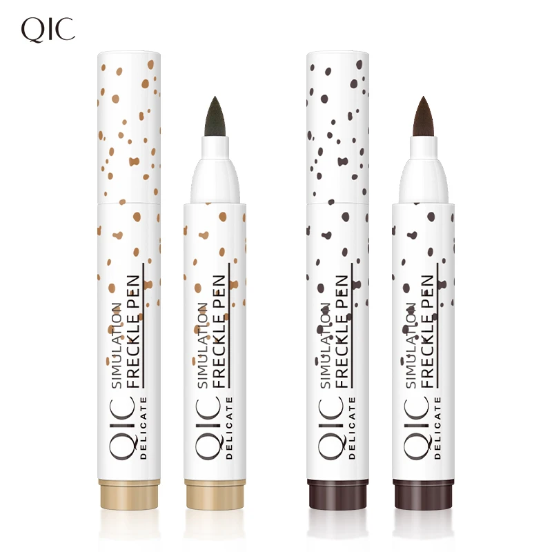 Natural Lifelike Fake Freckles Makeup Pen Magic Freck Brown Freckles Makeup Tool Long-Lasting Waterproof Dot Spot Pen for Makeup