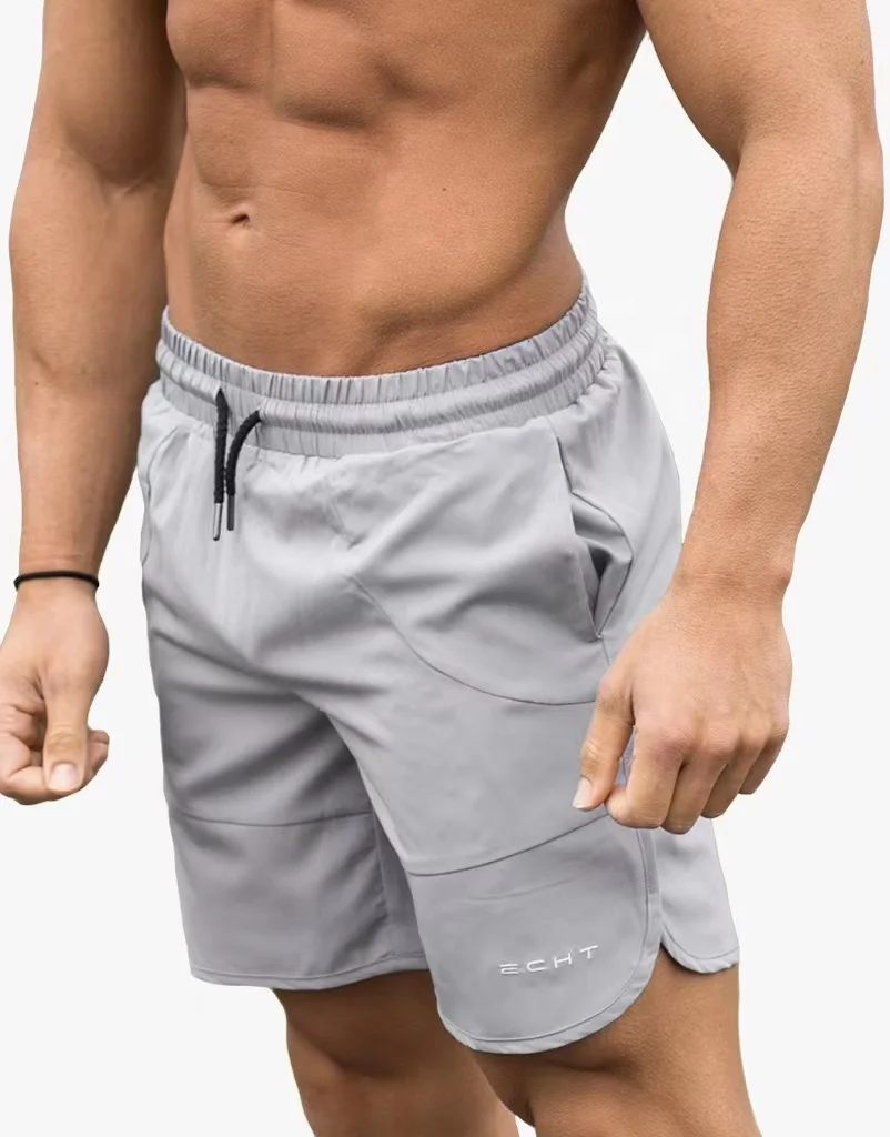 Men 7' Inch Spandex Workout Shorts  wholesale Quick Dry Mesh Fitness Men short pants  Cargo Gym Shorts With Pockets