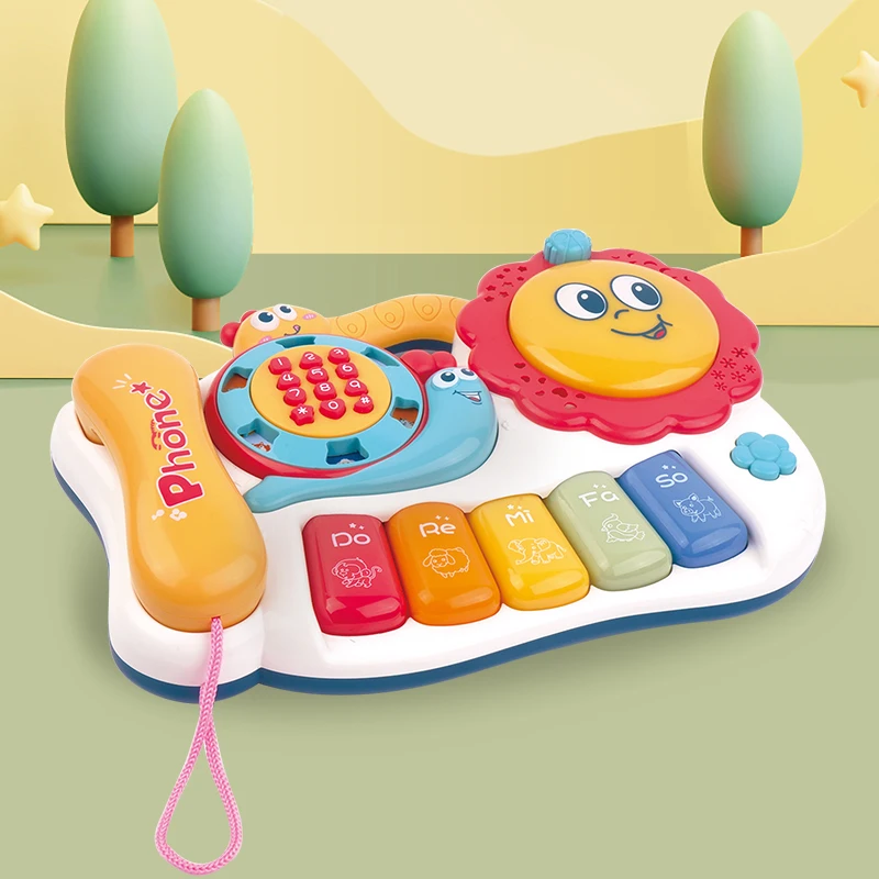 JIESTAR TOYS hot sell baby projection snail piano toy multifunction preschool learning educational kids musical  baby toy