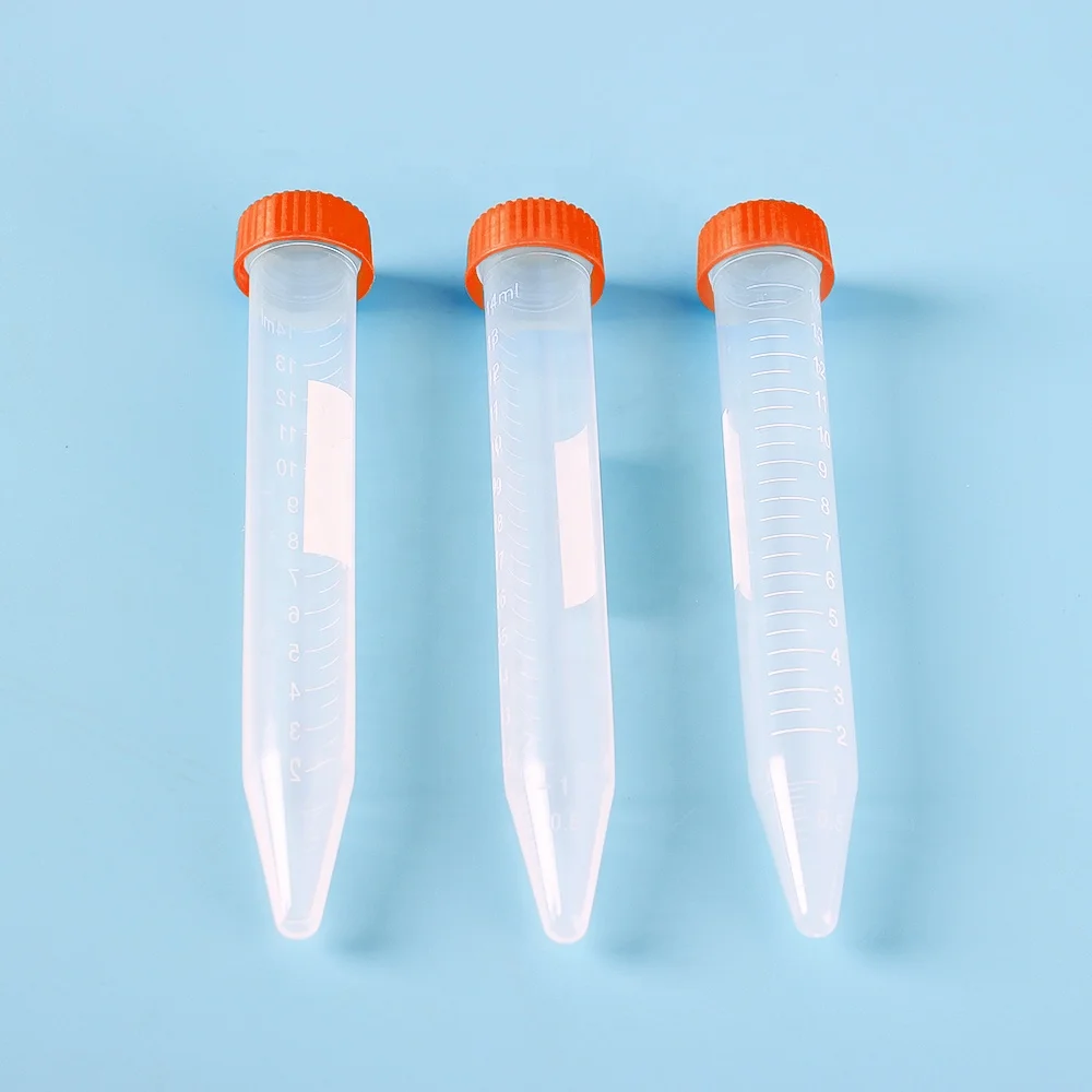 Laboratory Consumables 15ml Plastic Centrifuge Tube With Screw Lid
