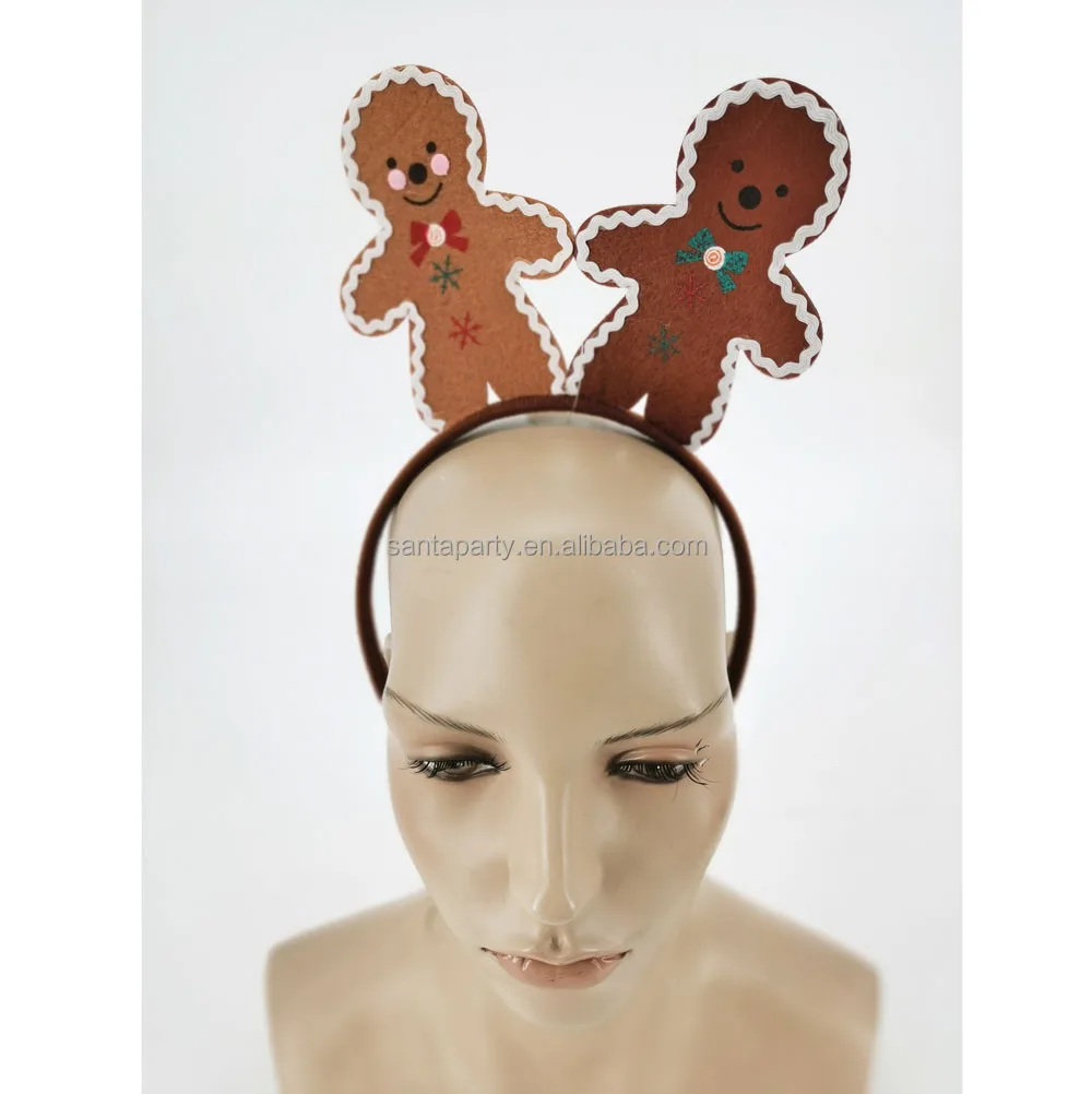 
2021 Christmas headband Xmas ginger cake decoration headband 
