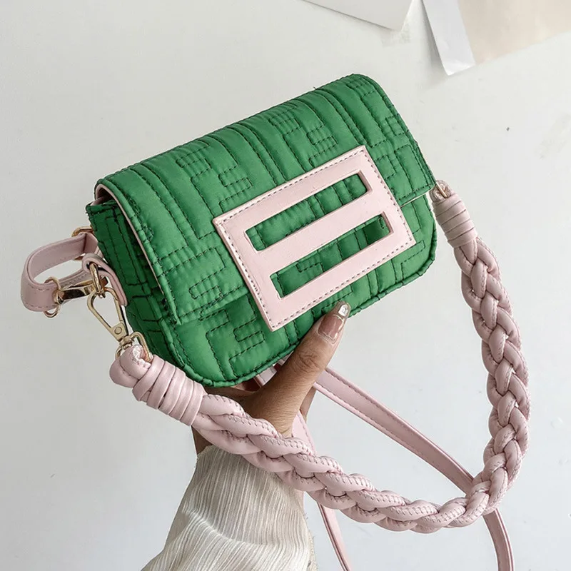 French Style Summer Stitching New Trending Underarm Handbag Cute Korea Women Underarm Bag