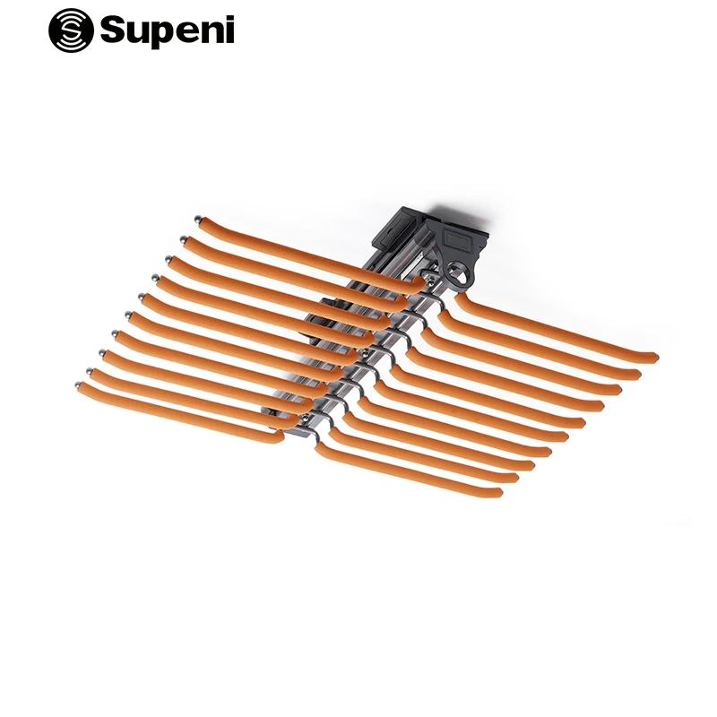 China Cheap Wardrobe Hardware Top Mounted Double Row Metal Hanger Pants Rack DOUBLE MOUNTED RACK