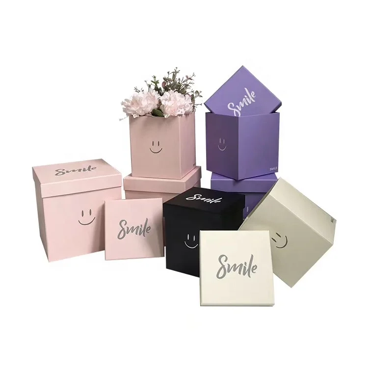 Индивидуальная Роскошная квадратная цилиндрическая картонная подарочная коробка в форме сердца для дня рождения и Дня Святого Валентина, коробка для цветов