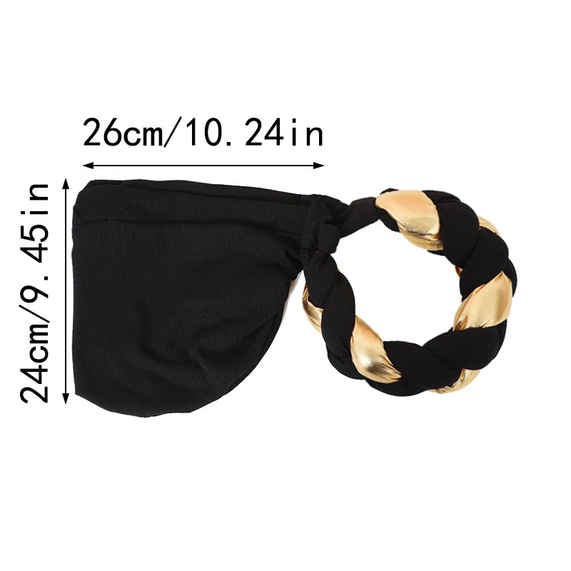 European American cross-border new style twist gold braid ladies fashionable elegant headscarf hat