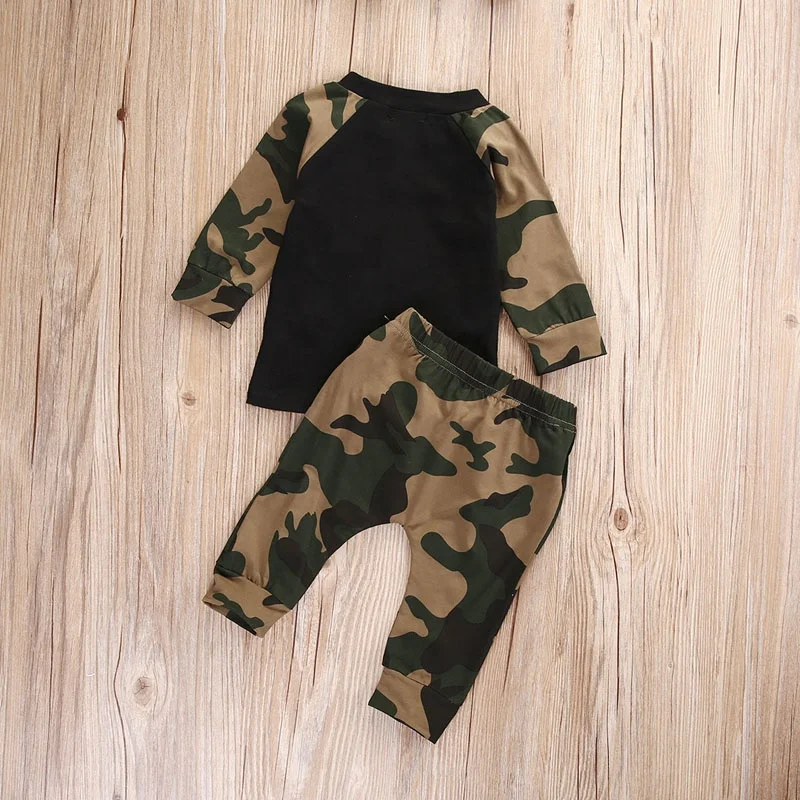 BKD Winter Fashion Long Sleeve Camouflage Set Baby Clothes OEM Service Picture Soft Shell Kids Summer Clothes Character Support