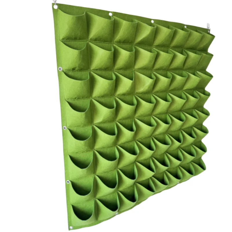 ECO-friendly Garden Planter Nursery  Felt Vertical Grow Bags with Pockets Felt Wall Planting Bag for Flower