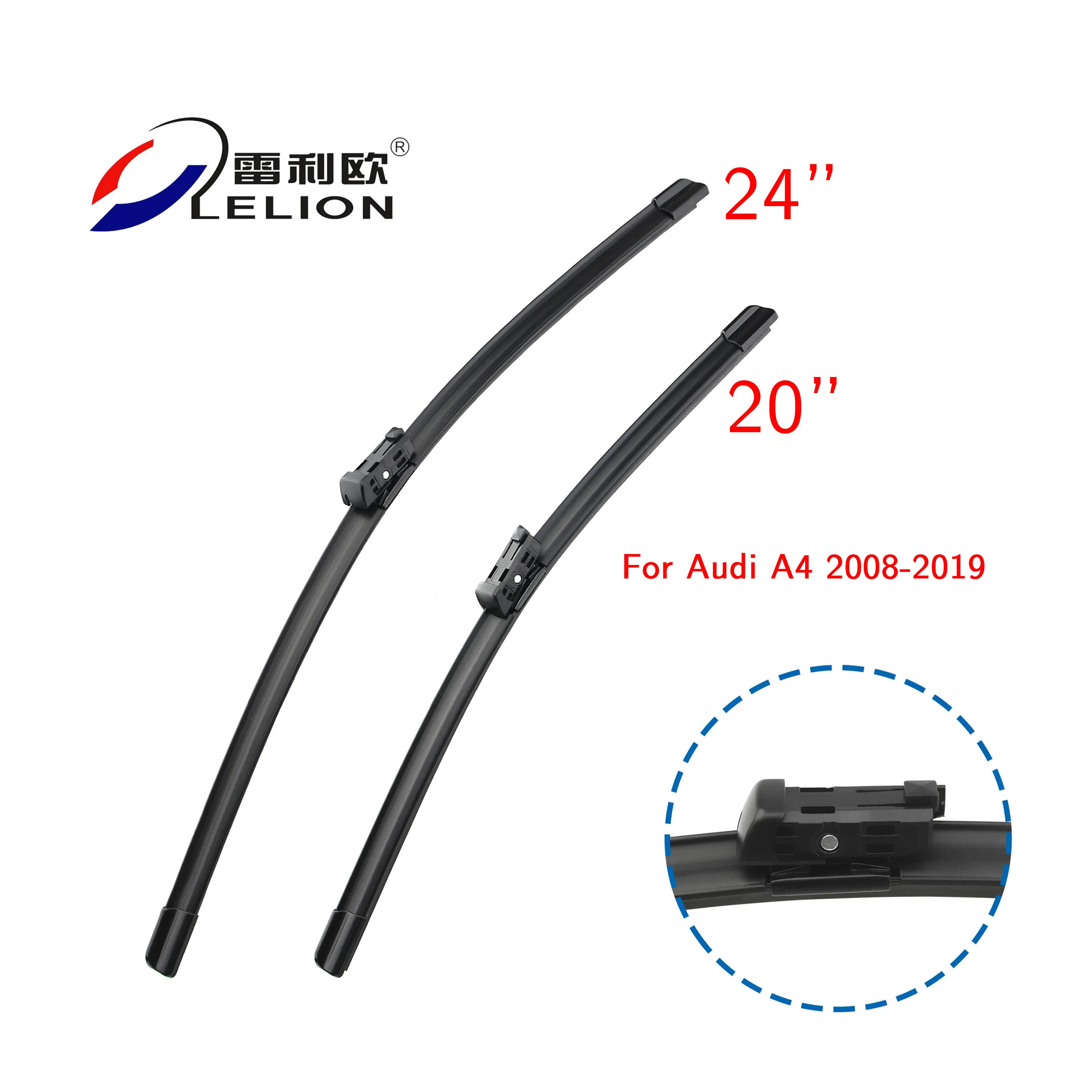 LELION Wholesale auto parts car front windshield 24/20 Inches soft Wiper blades For Audi A4 2008-2019