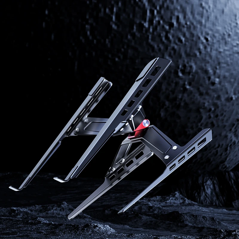 Boneruy Laptop Stand Metal Cooling Hole Notebook Stand Anti- Slip Height Adjustable Laptop Stand