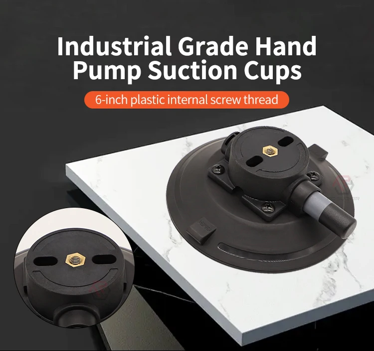 6 inch Hand Pump Suction Cup Lifting Glass Tool With M6 M8 Internal Screw Thread Vacuum Rubber Suction Cup Sucker 150mm