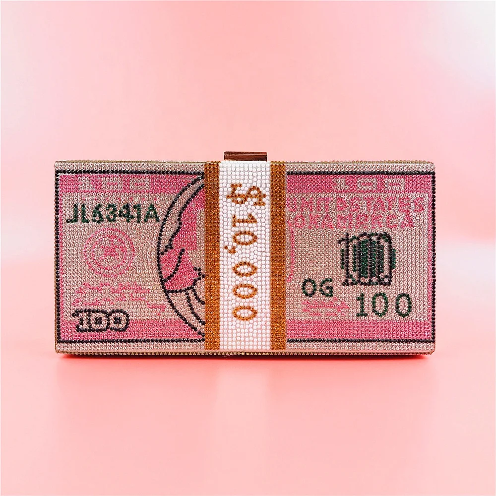 
 Роскошная вечерняя сумка, модная сумка, дамские сумочки bing, женская модная сумка для денег со стразами, кошелек, розовый клатч, сумочки  