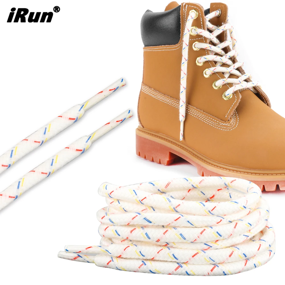 iRun Premium Quality Cotton SB Dunk Shoelaces Round Cotton Polyester Rope Thick Colorful Rainbow Sneaker Shoestring
