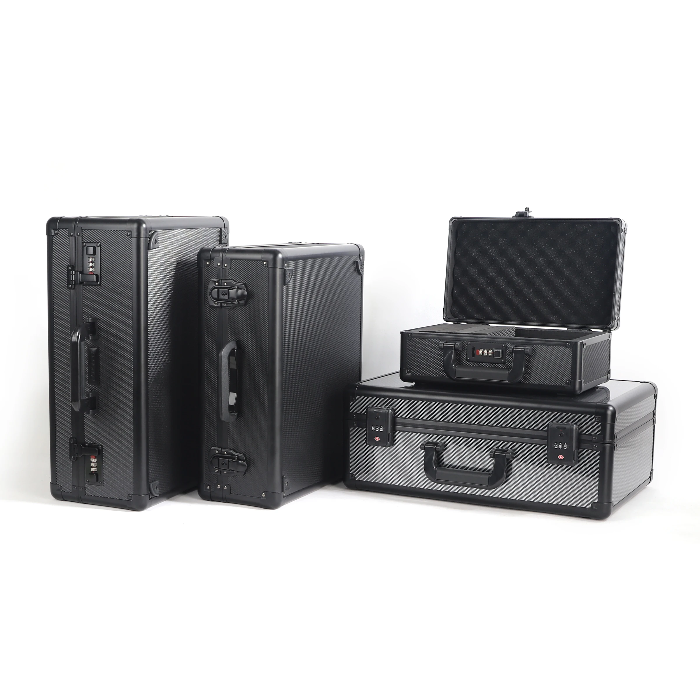 Custom Cheap Flight Storage Box Aluminum Travel Sample Carry Case with Foam