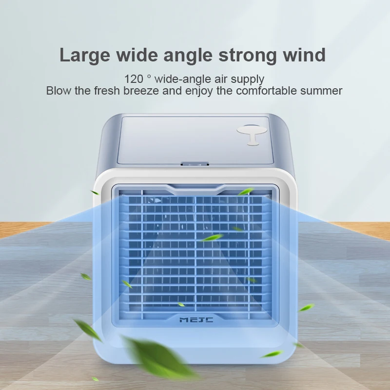 Refrigeration Purification Humidification 500ml Air Mini Cooling Mist Rechargeable Fan With Colorful Breathing Lights