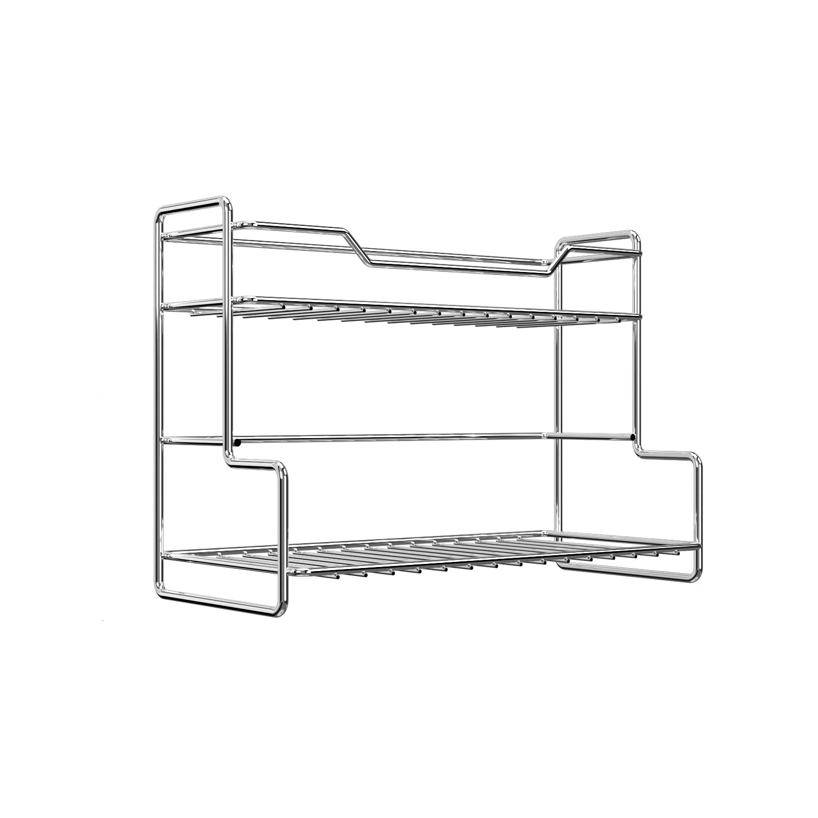 Stainless steel kitchen shelf Punch-free bedroom storage shelf Multi-functional bathroom bathroom desktop storage shelf