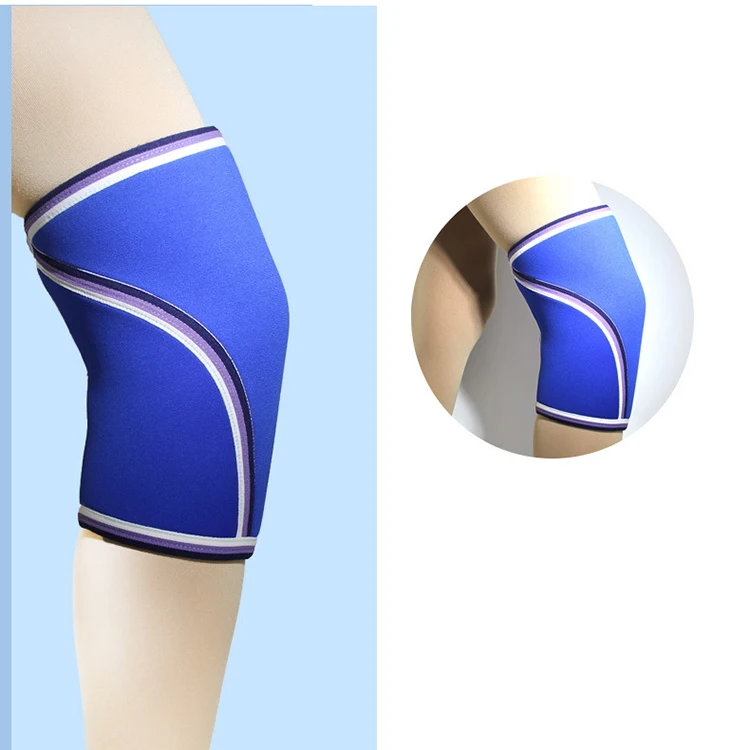 
Custom 7mm Neoprene Elastic Weightlifting Patella Knee Brace Support For Outdoor Sport 