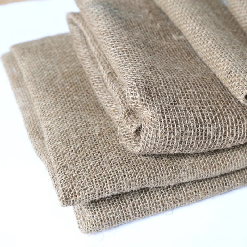 Wholesale Organic Jute Cloth Hemp Fabric 100% Jute Fabric Printed Burlap Fabric