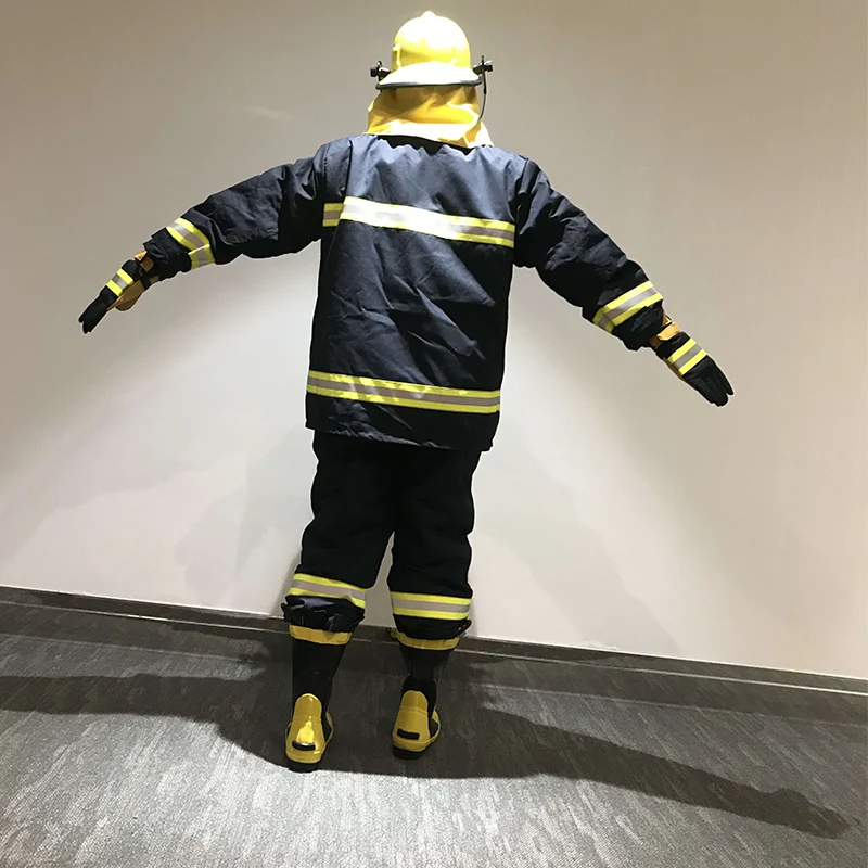 EN469 Fireman Uniform 4 Layers Aramid Nomex Fire Fighting Suit Factory Sale