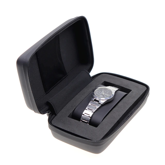 Hard Durable Zipper Leather Case Cover Pouch Custom Logo Fashion Storage Carrying Travel Portable Safe Eva Watch Box