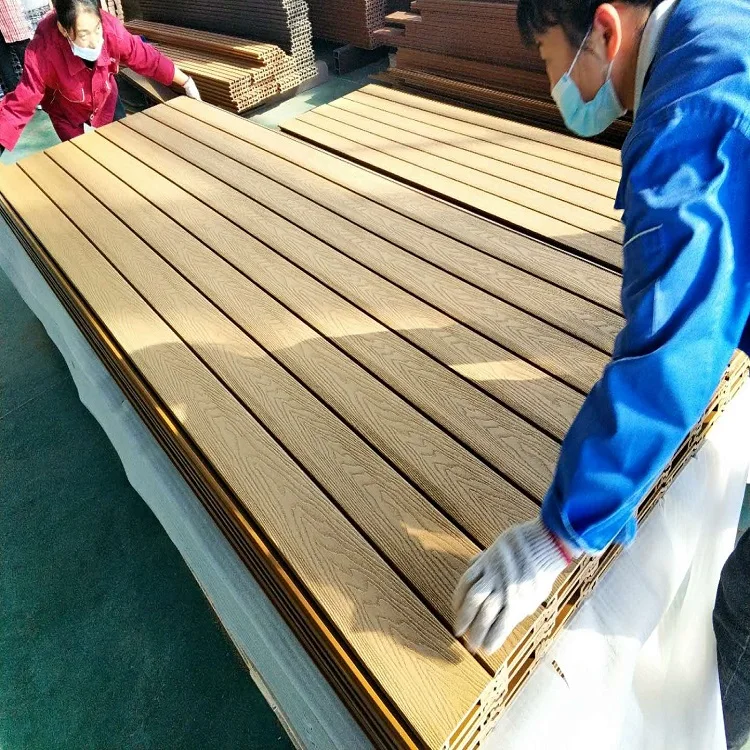 WPC wood grain wall panel China top supplier wood facade waterproof  wall cladding S148/21A  outdoor decoration