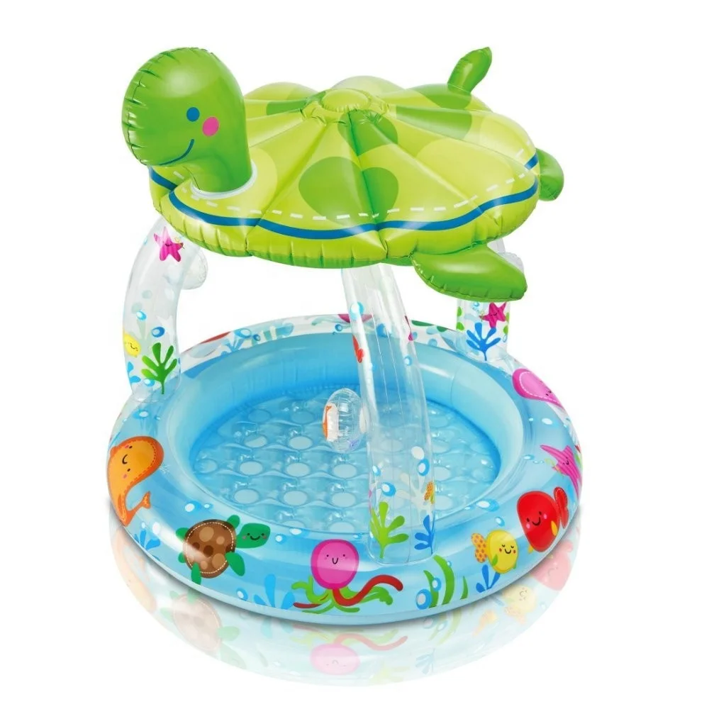 2023 Funny inflatable sea turtle shade baby pool.