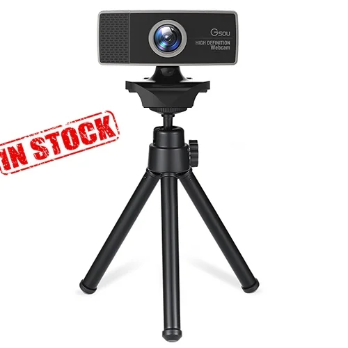 Gsou  1080P HD Webcam with Privacy Cover and Tripod, Streaming Computer Web Camera with 77 Degree Wide Review