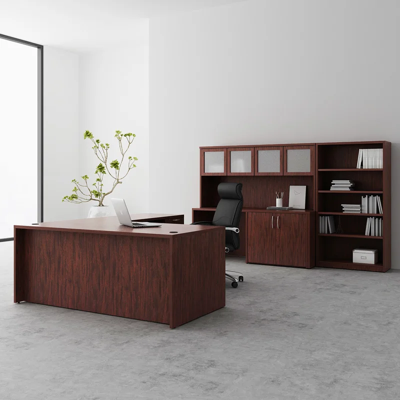 office furniture wooden executive office table desk design  L shape computer wood desk