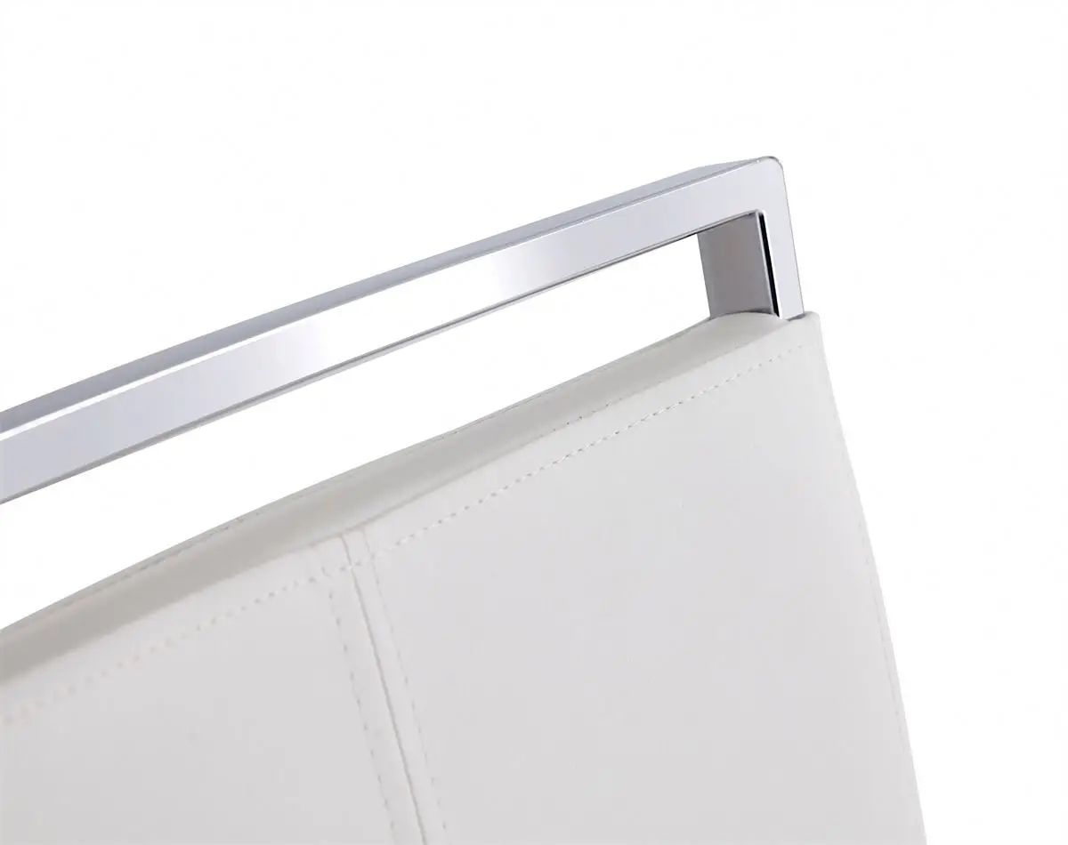 Luxury Fancy  Z Shape Dining Chair Factory Direct White  Dining Chair Sillas De Comedor PU Leather  Leather Dining Chair