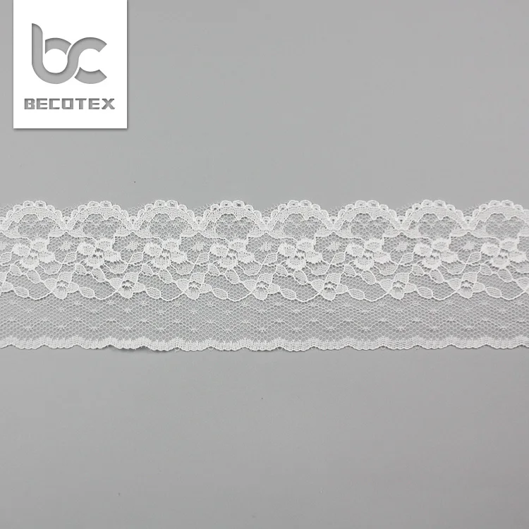 2023 elastic floral narrow lace trimming for Apparel/Lingerie