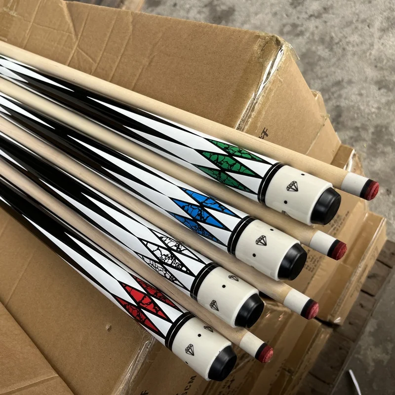 Classic diamond style maple wood 9 ball pool cue billiard sticks 57inch billiard cue stick with 13mm tip