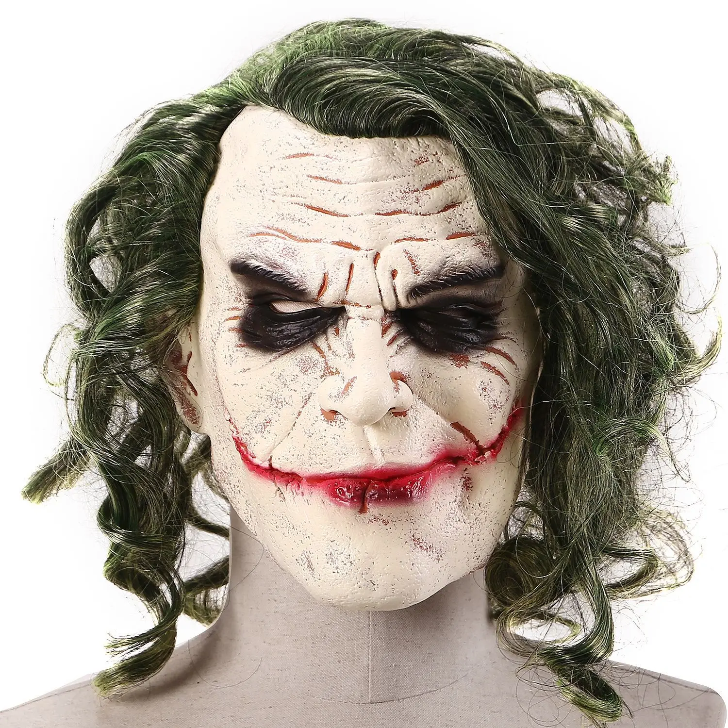 Halloween Party Cosplay Props Dark Knight Joker Evil Heath Ledger Headgear Latex Mask